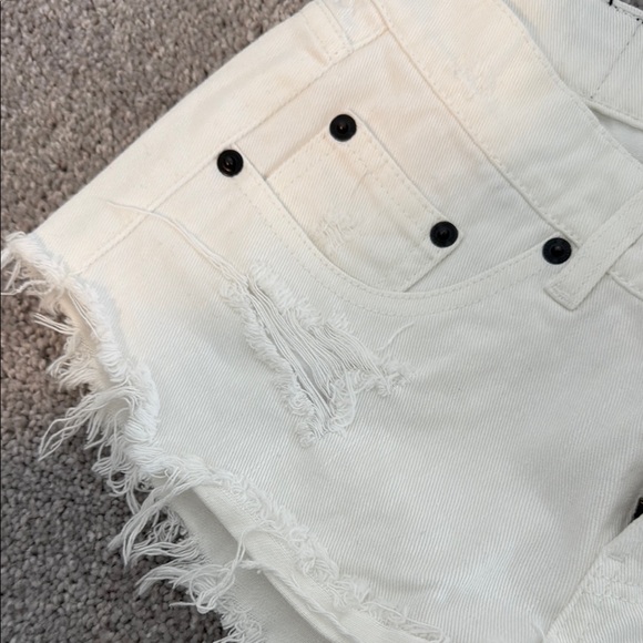 Kittenish Women's White Denim Shorts - Picture 3 of 5
